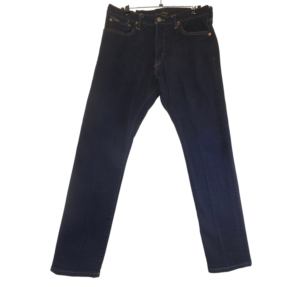 Polo Ralph Lauren Sullivan Slim Jeans Mens 34x30 Blue Dark Wash Denim Preppy